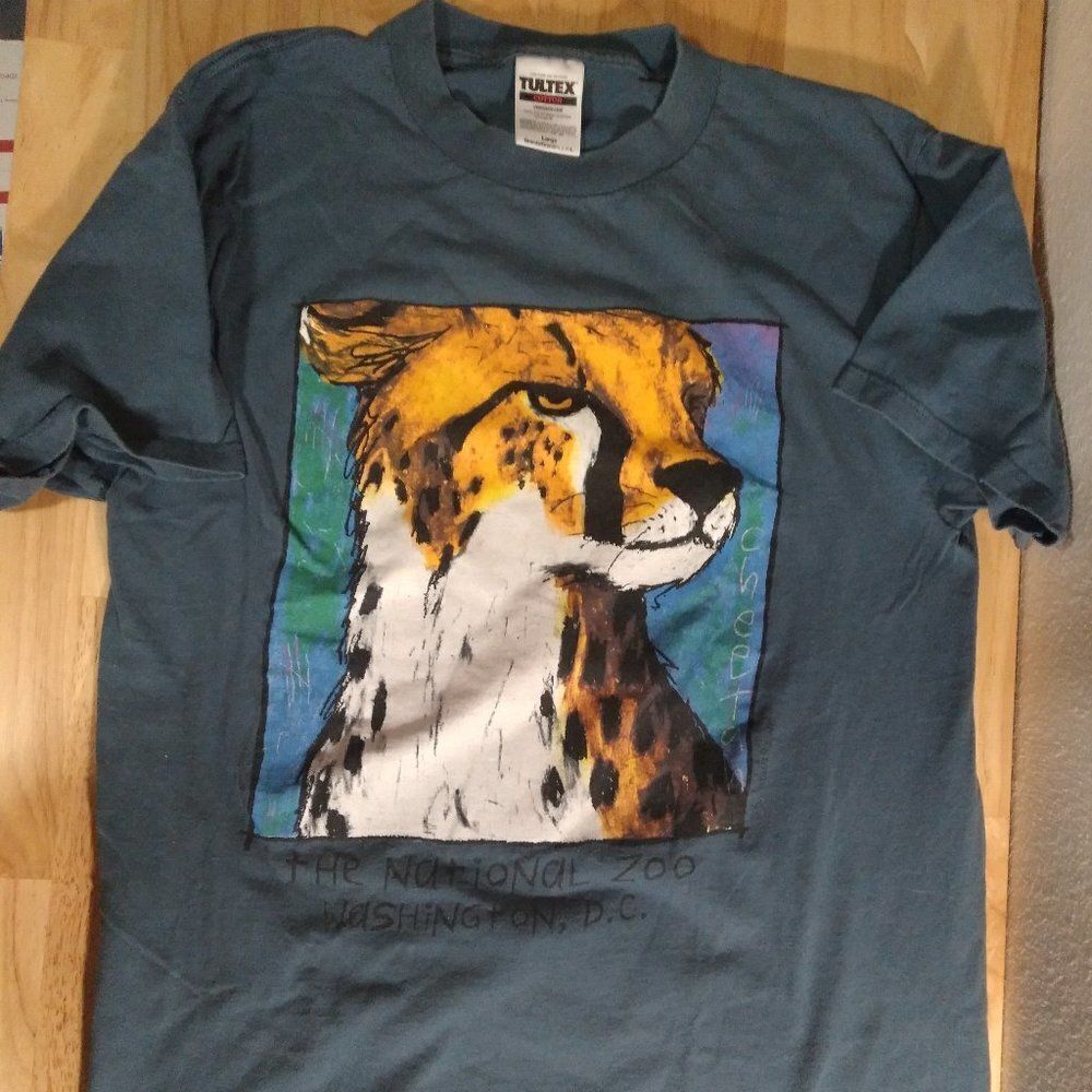 Vintage National Zoo Washington DC Cat T-Shirt